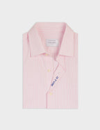 Chemise mixte  Je t'aime  rayée rose