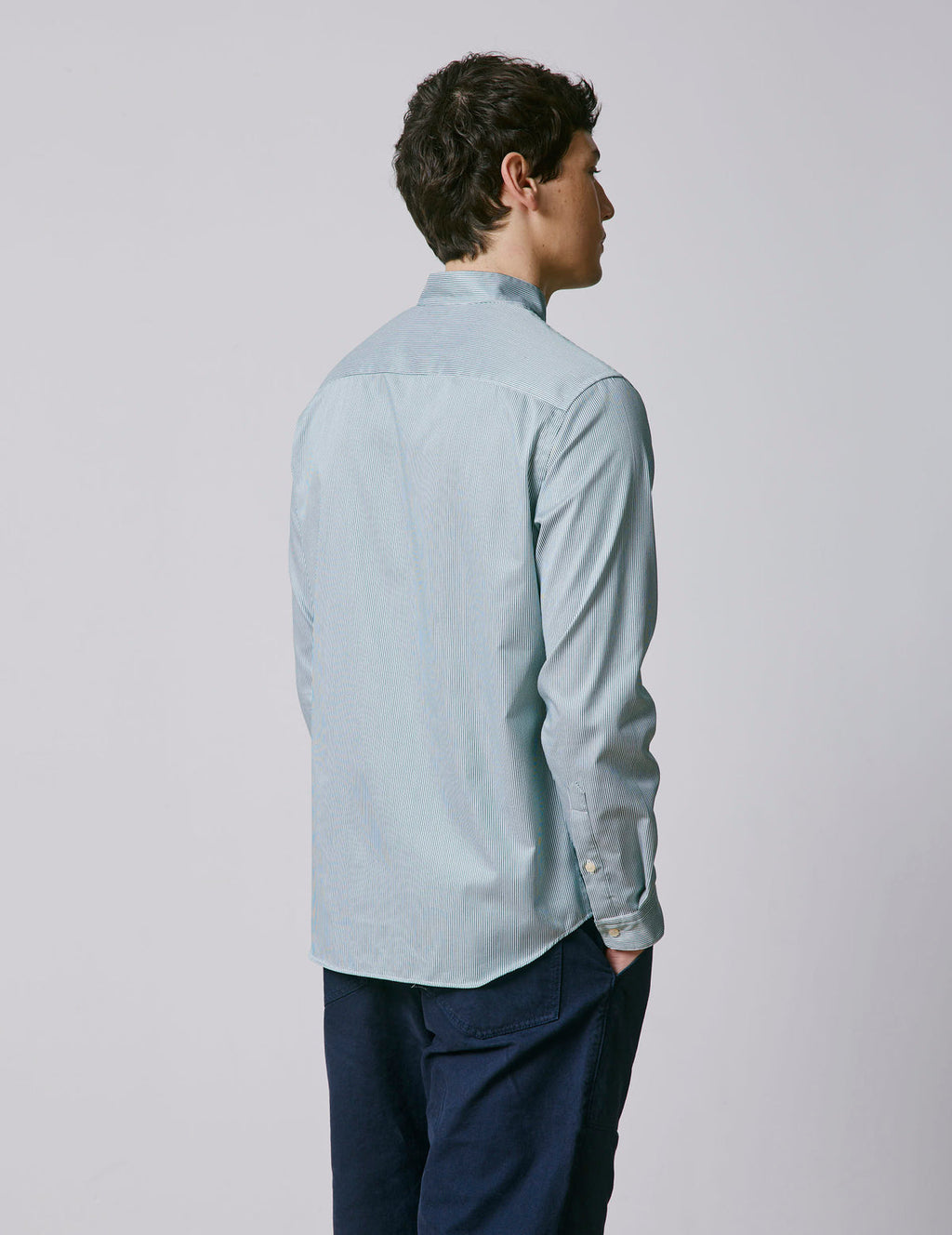 Chemise Carl Voyage rayée verte