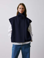 Veste Neyla en laine double face marine