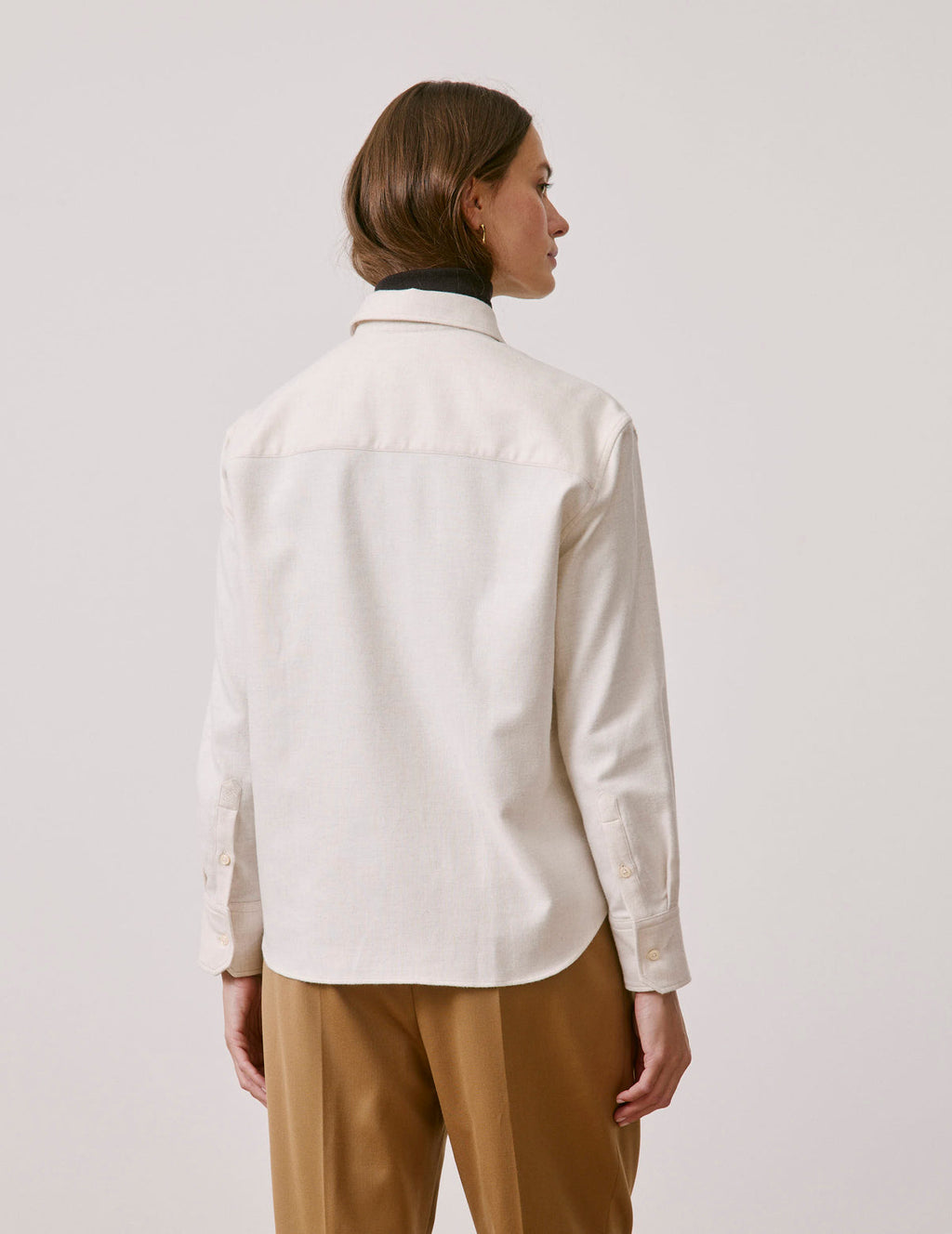 Chemise Ambre en flanelle écrue