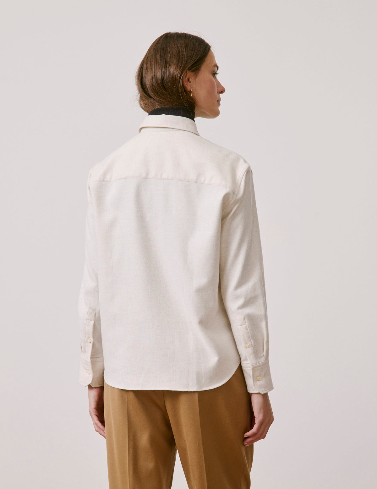 Chemise Ambre en flanelle écrue