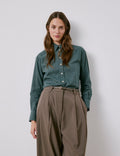 Chemise Ambre en flanelle verte