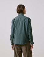 Chemise Ambre en flanelle verte