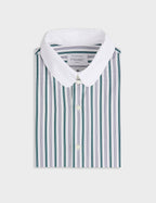 Chemise semi-ajustée rayée verte