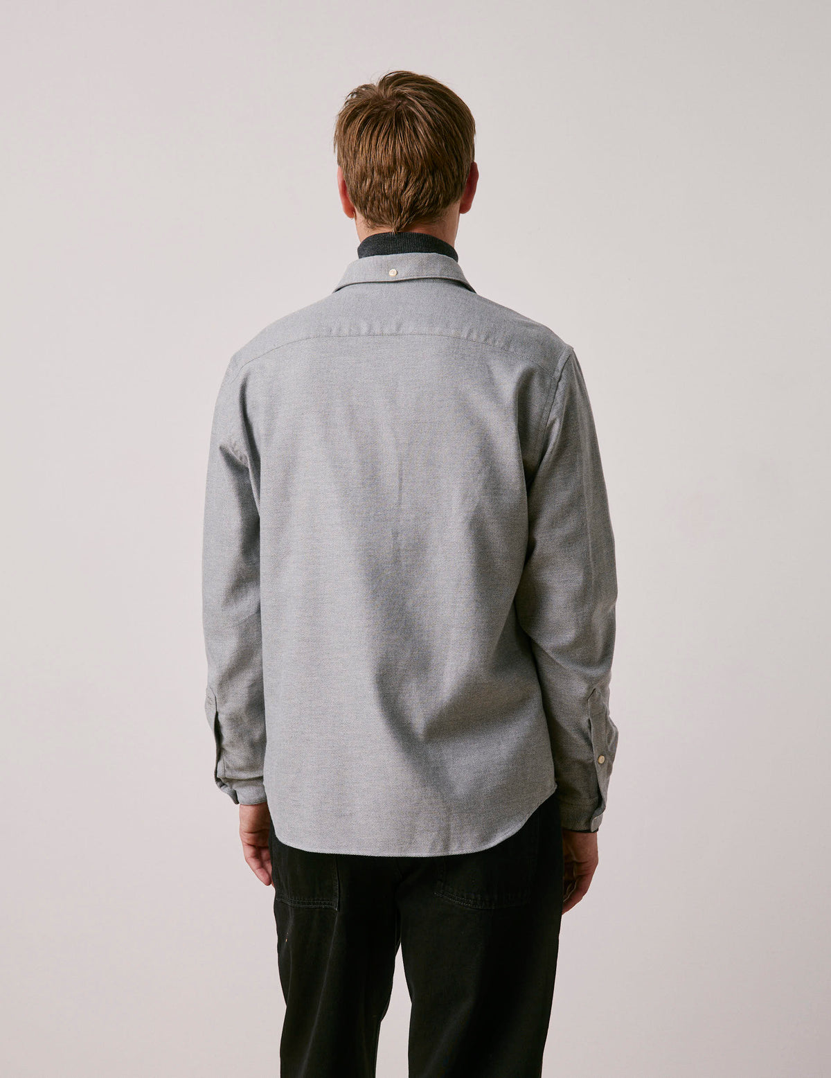 Chemise Aristote en flanelle gris