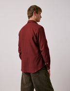 Chemise Auguste en flanelle bordeaux