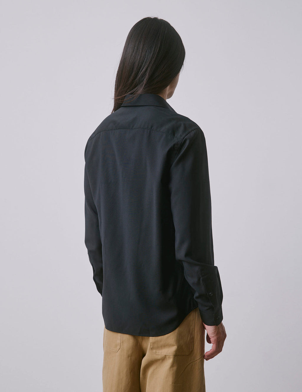 Chemise Auguste en laine vierge noire