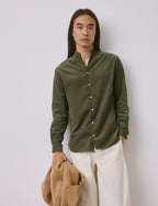 Chemise Carl en velours kaki