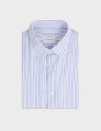 Chemise ajustée rayée bleue