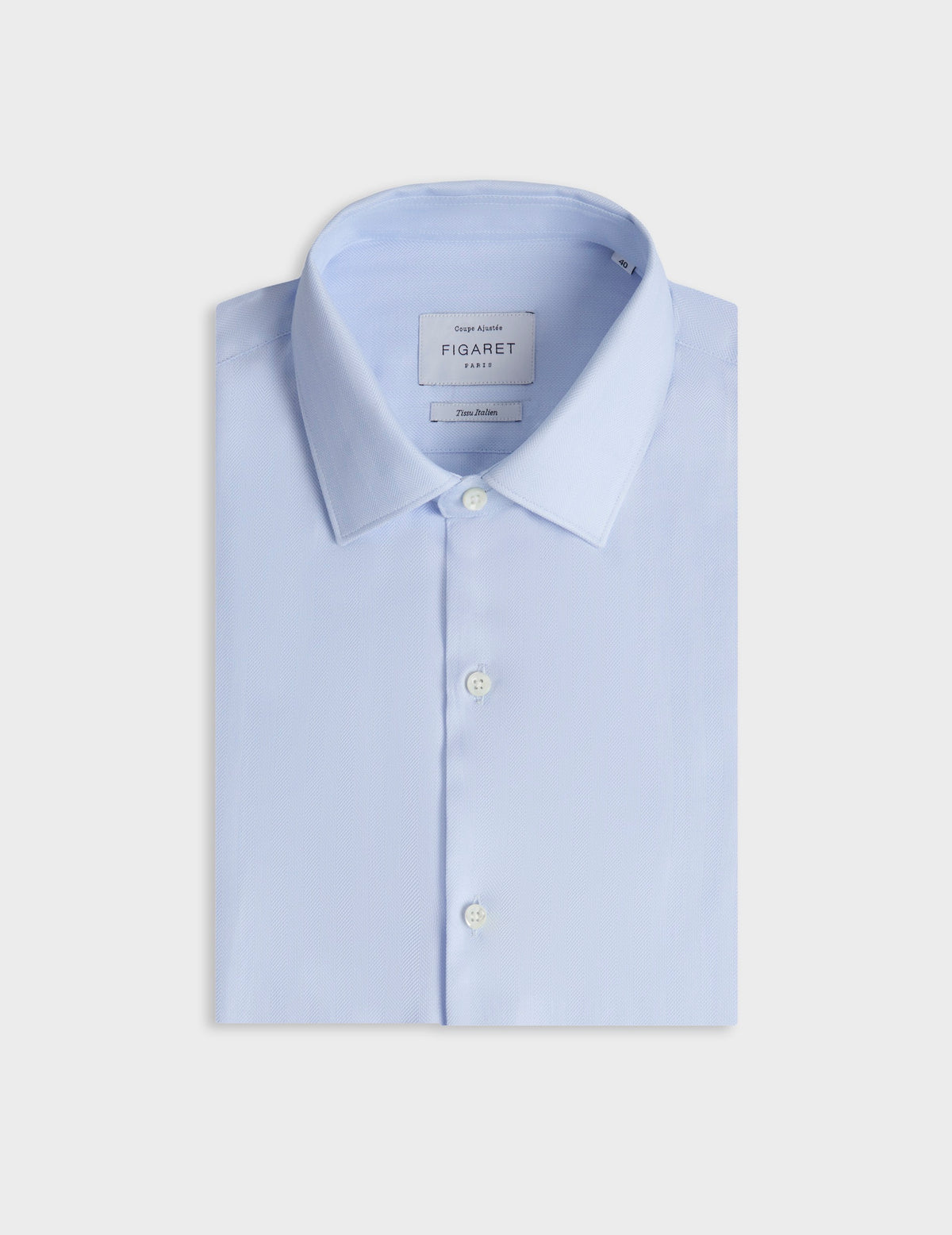 Chemise ajustée bleu clair