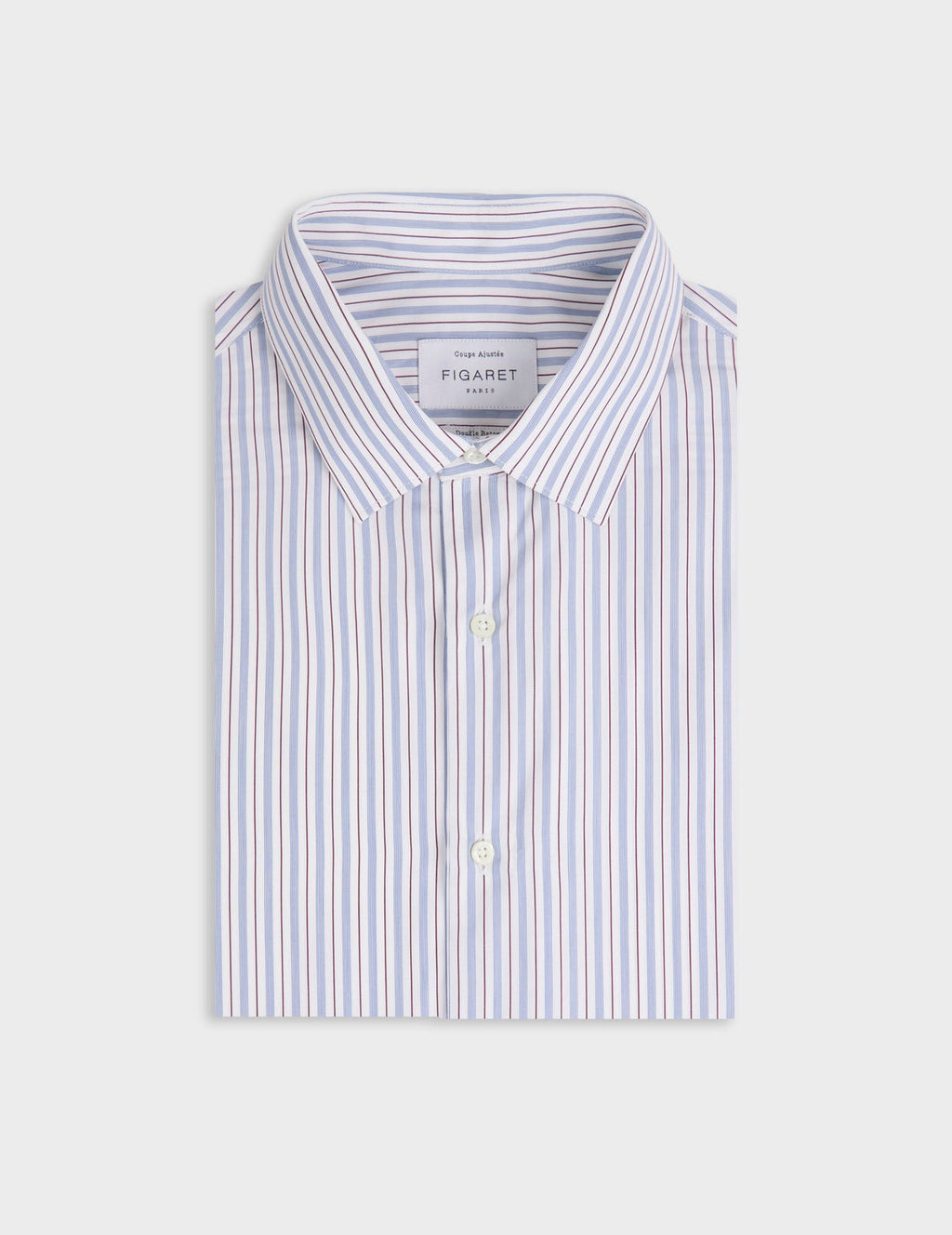 Chemise ajustée rayée bleue