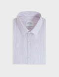 Chemise ajustée rayée rose