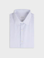 Chemise semi-ajustée rayée bleue