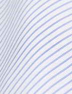 Chemise semi-ajustée rayée bleue