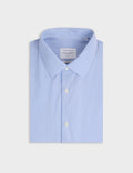 Chemise semi-ajustée rayée bleue