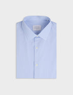 Chemise semi-ajustée rayée bleu clair
