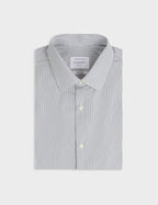 Chemise semi-ajustée rayée verte