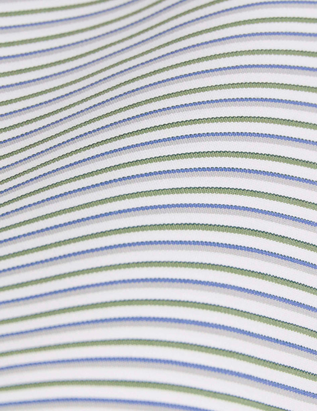 Chemise semi-ajustée rayée verte