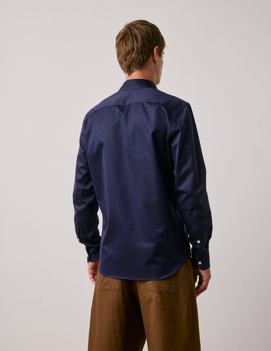 Chemise semi-ajustée Prestige bleu marine