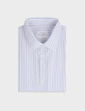 Chemise classique rayée bleue