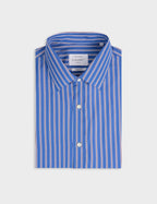 Chemise classique rayée bleue