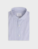 Chemise ajustée rayée bleue