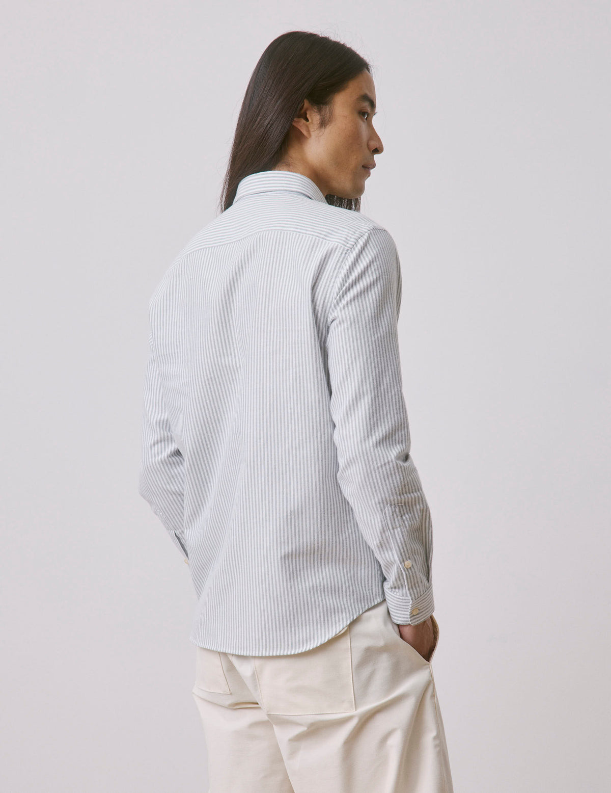 Chemise Gabriel rayée verte