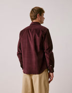 Chemise Gabriel en velours bordeaux