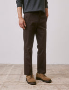 Chino Geofrey en twill de coton marron