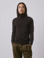 Pull Giovani en laine mérinos marron