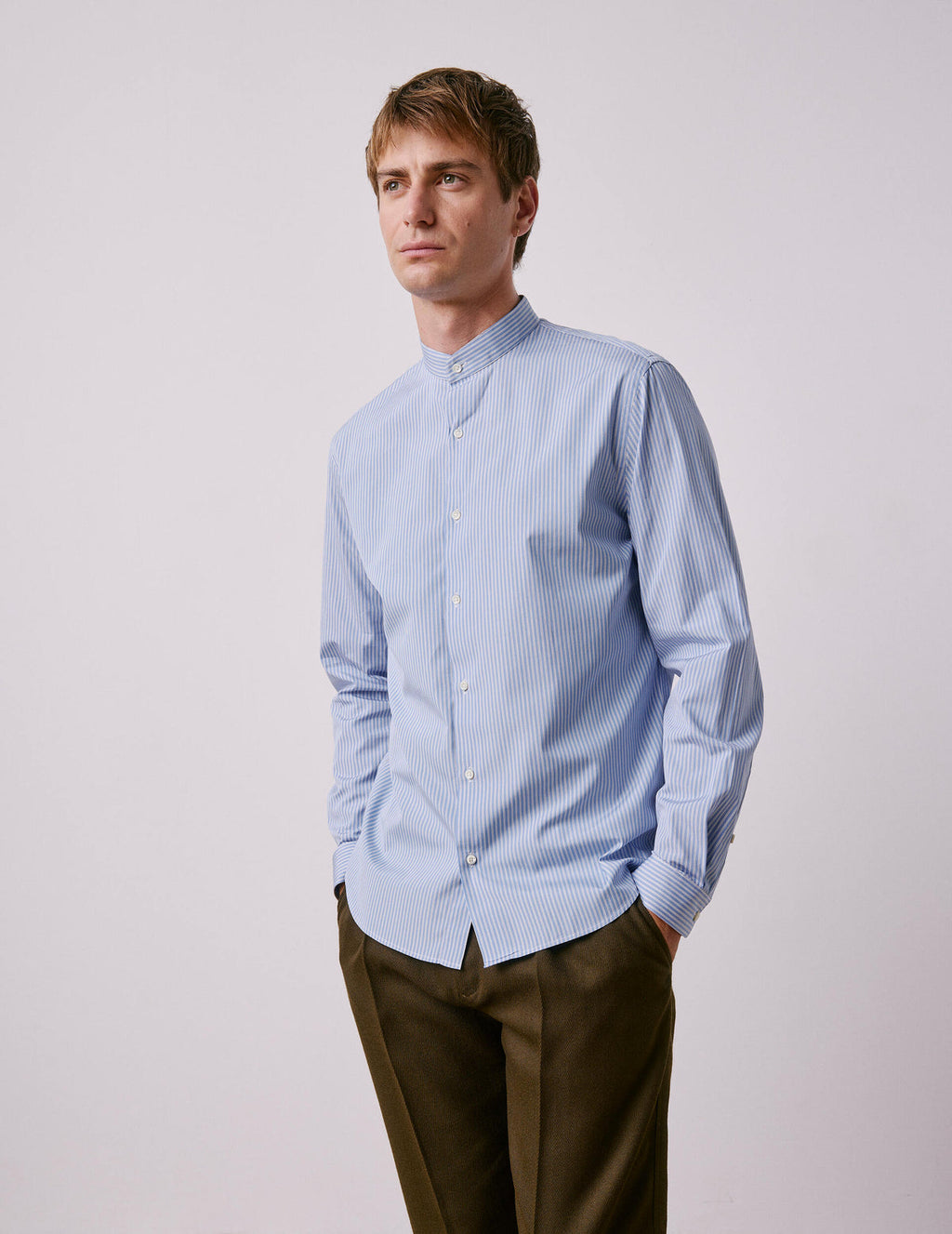 Chemise Herwin rayée bleue