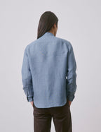 Chemise Herwin en lin bleue