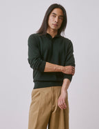 Pull Ilian en laine mérinos vert