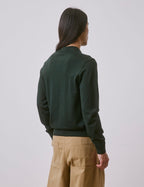 Pull Ilian en laine mérinos vert