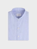 Chemise semi-ajustée rayée bleue
