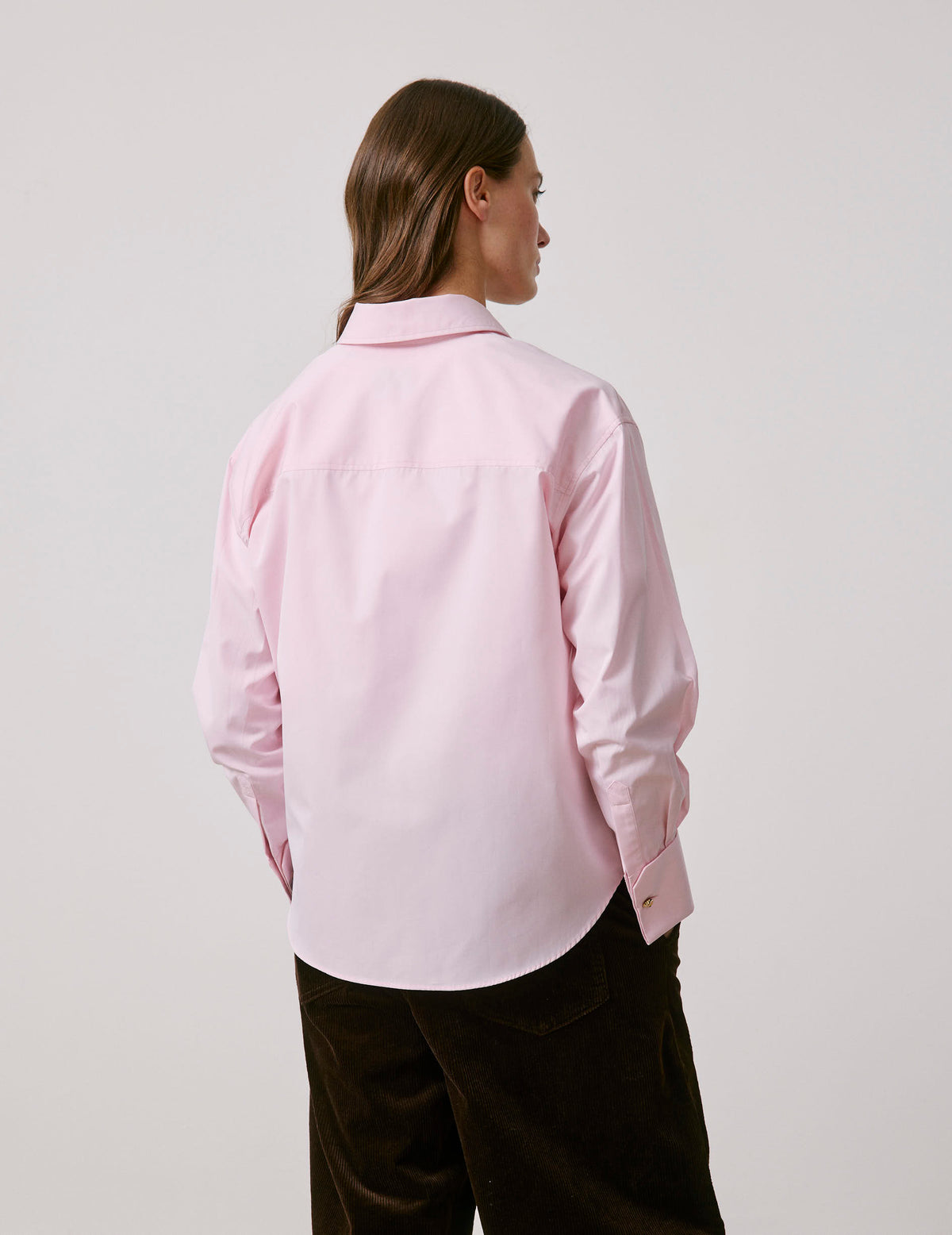 Chemise Irisa gorge cachée rose clair