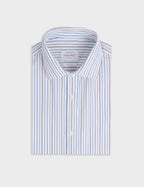 Chemise ajustée rayée bleue