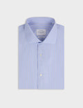 Chemise ajustée rayée bleue