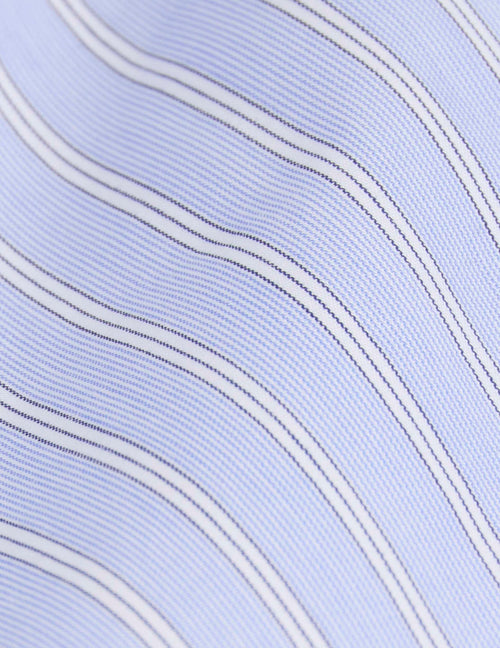 Chemise ajustée rayée bleue