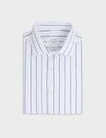 Chemise classique rayée bleue