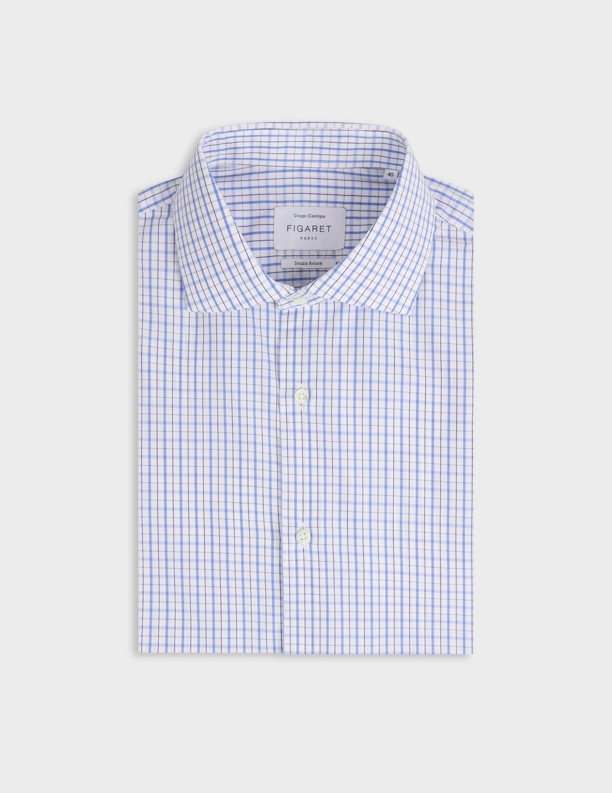Chemise classique rayée bleue