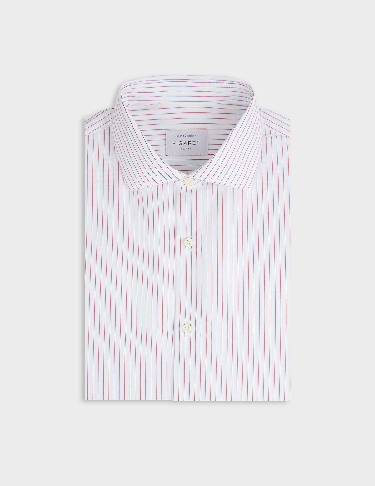 Chemise classique rayée rouge