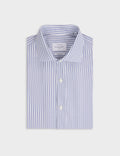 Chemise classique rayée bleue