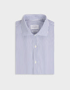 Chemise classique rayée bleue