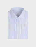 Chemise semi-ajustée rayée bleue