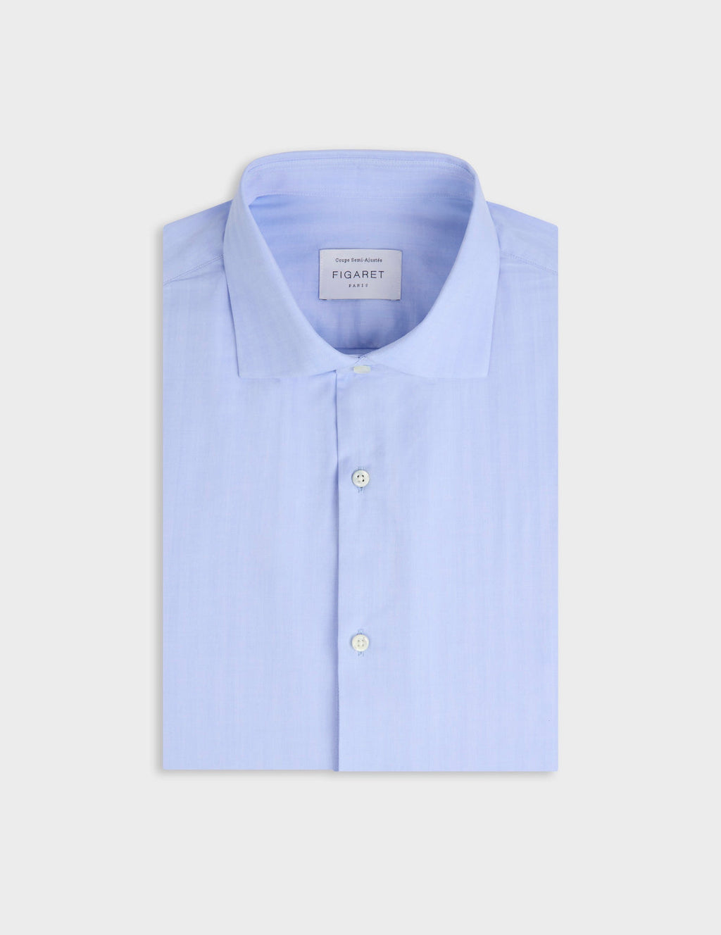 Chemise semi-ajustée bleue