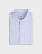 Chemise semi-ajustée rayée bleue