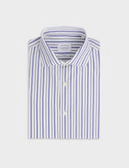 Chemise semi-ajustée rayée bleu marine