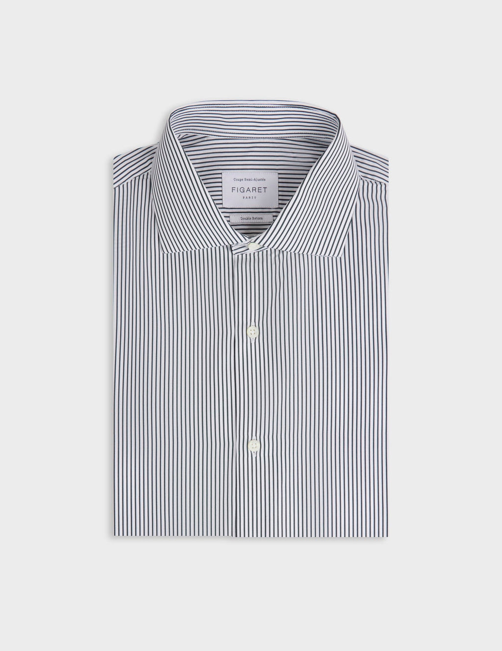 Chemise semi-ajustée rayée vert
