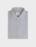 Chemise semi-ajustée rayée vert